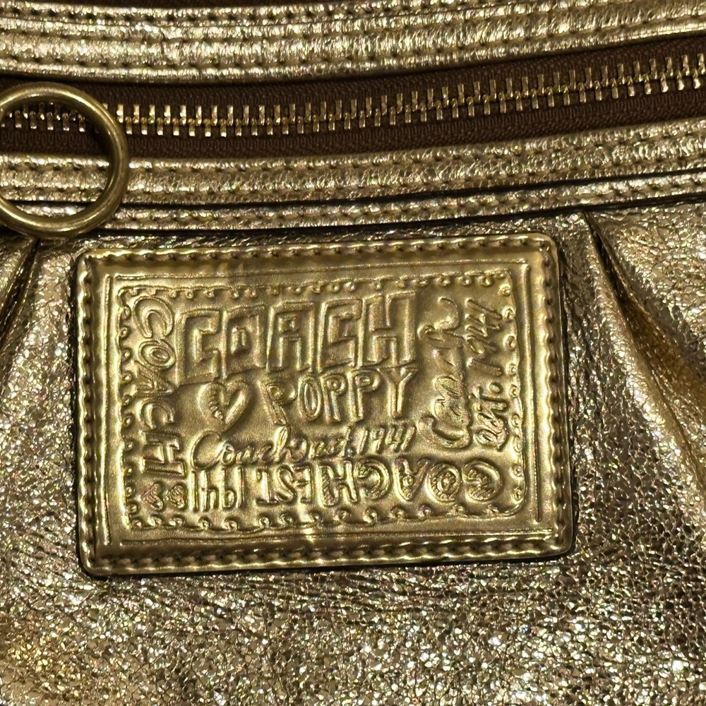 Coach Metallic Gold Wristlet - Picture 2 of 9